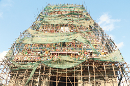 gopuram -renovation-underway
