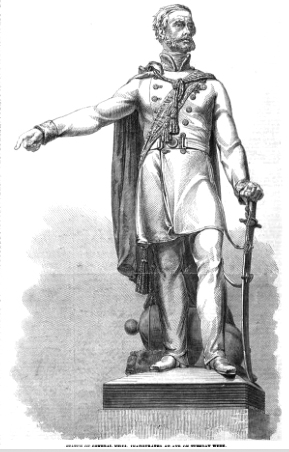 Sketch from The Illustrated London News on Neill's statue